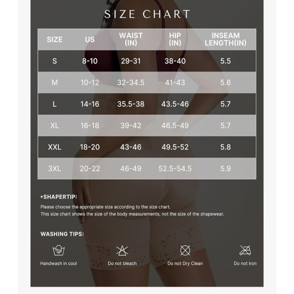 Shapewear Girdle Corset Shorts Body Shaper Butt Lifter Tummy Control XL NIP - Picture 10 of 10